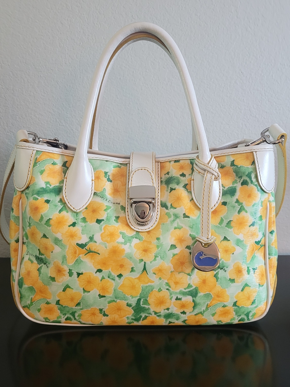 Dooney Petunia floral satchel